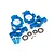 Rovan 5IVE-T Blue Aluminium Front Hub Set w/ Bearings 87052