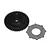 HPI Racing 45T spur gear and a circular friction pad on a white background.