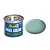 A 14ml tin of Revell Email Color enamel paint in matte light blue, shown next to a circular swatch of the paint color.