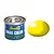 A 14ml tin of Revell Email Color enamel paint in Silk Luminous Yellow, shown next to a yellow paint swatch.