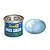 A 14ml tin of Revell Email Color enamel paint in clear blue, shown next to a blue paint swatch.