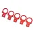 Yeah Racing 1/10 Red Aluminium Tow Hooks Scaled Accessories 5Pcs YA-0621RD