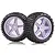 HSP 2.3" Rear Buggy Tyres on White Rims - Wheels 2Pcs 06026F