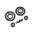 Traxxas TRX-6 Mercedes Benz G 63 AMG Black Wheel Centre Caps 2Pcs w/ Hardware 8875