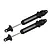 Traxxas X-Maxx Black Aluminium GTX Shocks Assembled w/o Springs 2Pc 7761A