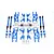 GPM Blue Aluminium Maxx 4S Wide Suspension & Drive Shaft Kit w/ Hardware TXMS100-B