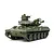 A Tamiya 1/16 scale RC M551 Sheridan tank model in olive drab green with a commander figure and detailed markings on a white background.
