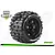 Louise 3.8" MT-Pioneer MFT Tyres on (1/2 Offset) Black Rims - Glued Wheels 2Pcs L-T3321BH