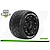 Louise 3.3" 1/10 Maxx 4S MT-Rocket MFT Tyres on (1/2 Offset) Black Rims - Beadlocked Wheels 2Pcs L-T3328SB