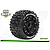 Louise 3.3" 1/10 Maxx 4S MT-Pioneer MFT Tyres on (1/2 Offset) Black Rims - Beadlocked Wheels 2Pcs L-T3329SB
