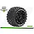 Louise 3.3" 1/10 Maxx 4S MT-Uphill MFT Tyres on (1/2 Offset) Black Rims - Beadlocked Wheels 2Pcs L-T3330SB
