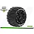 Louise 3.3" 1/10 Maxx 4S MT-Cyclone MFT Tyres on (1/2 Offset) Black Rims - Beadlocked Wheels 2Pcs L-T3331SB