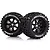 Louise 3.8" MT-Pioneer MFT Tyres on (0 Offset) Black Rims - Glued Wheels 2Pcs L-T3321B