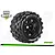 Louise 3.8" ST-Mcross MFT Tyres on (0 Offset) Black Rims - Glued Wheels 2Pcs L-T3327B