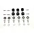 GPM Black Aluminium TRX-6 12mm Hexes (9mm Thick) 6Pcs w/ Hardware TRX6010/9MM-BK
