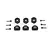 GPM Black Aluminium TRX-6 12mm Hexes (6mm Thick) 6Pcs w/ Hardware TRX6010/6MM-BK