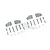 GPM Grey Silver Aluminium Axial Capra Front & Rear Adjustable Shock Towers 4Pcs w/ Hardware CP028FR-GS