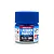 A small 10ml glass jar of Tamiya LP-78 Flat Blue lacquer paint with a blue plastic screw-top lid against a white background.