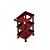 Yeah Racing Red 1/10 Metal 3 Tiered Rolling Workshop Cart Kit YA-0628RD