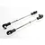 Two Traxxas 3x70mm front sway bar linkages featuring metal turnbuckles and black plastic rod ends on a white background.