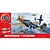 Airfix 1/48 scale North American P-51D Mustang model kit box art showing a P-51D in flight with other aircraft in a cloudy sky.