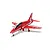 A fully assembled and painted 1/72 scale Airfix Red Arrows Hawk trainer model aircraft on a white background.