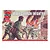 Box art for Airfix WWII German Infantry 1/76 scale model kit showing soldiers in combat near a burning building.