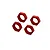 ARRMA 1/5 8S BLX Red Aluminium 24mm Serrated Wheel Nuts 4Pcs ARA310929