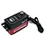 Yeah Racing Hackgear low profile coreless digital servo with a red and black aluminium case and attached black wiring harness.