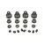 ECX Shock Caps, Pistons & Pivot Ball ECX1037