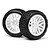 Maverick 3.5" Front Tyres on 8 Spoke Matte White Rims 2Pc MV22707