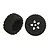 ARRMA 4.9" Dboots Back-Flip Tyres on Black 5 Spoke Rims w/ Foam Inserts - Glued Wheels 2Pcs ARA550064