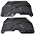 RPM Black Kraton/Outcast Rear Mud Guards for Suspension Arms 80642