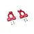 GPM Red Aluminium Front Steering Hub Carriers 2Pcs w/ Hardware MAKS019-R