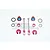GPM Aluminium Rear Shocks Rebuild Kit - Red MAG115R/KIT-R