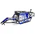 Rovan Black Steel GT Sand Rail Baja Roll Cage w/ Painted Blue Panels and LED Spot Lights & Spare Tyre Mount 852312