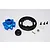 GPM HD Steel 17T/55T 1Mod Pinion & Spur Gear Set w/ Blue Aluminium Gear Adapter TXM355517T-B