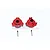 GPM Aluminium 19mm Wheel Hex Hubs 2Pcs - Red MAKX10/+11MM-R