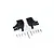 GPM Aluminium Inner Front Steering Hubs 2Pcs - Black SCX3021B-BK