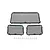 GPM Black Stainless Steel Rear Window Guards 3Pcs w/ Hardware SCX3ZSP9-BK