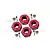 GPM Aluminium 12x7mm Hex Adaptors 4Pcs - Red MAG010/12X7M-R
