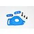 GPM Aluminium Slash 4x4 Fixed Gear Spacers & Motor Mount - Blue SLA018ABLCG-B