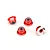 Traxxas 4mm Red Aluminium Flanged Serrated Nyloc Nuts 4Pcs 1747A
