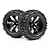 Maverick 1/10 Strada MT 2.8/4.7" Tyres on Black 7-Spoke Rims 2Pcs MV22764