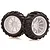 HSP 2.8" Off Road V-Groove Tyres on White Rims - Wheels 2Pcs 08010E