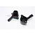 GPM Black Aluminium TT-02B Front Steering Hubs 2Pcs TT2B021-BK