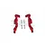 GPM Red Aluminium Rear Body Post Fixed Mounts 2Pcs w/ Hardware MAI040RA-R