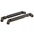 Two black telescopic CVD drive shafts for RC vehicles, featuring universal joints at both ends and a protective sleeve.