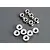 Traxxas 3mm Silver Aluminium Flanged Serrated Nuts 12Pcs 2744