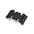 A black plastic HSP chassis plate spare part shown from a high angle against a white background.